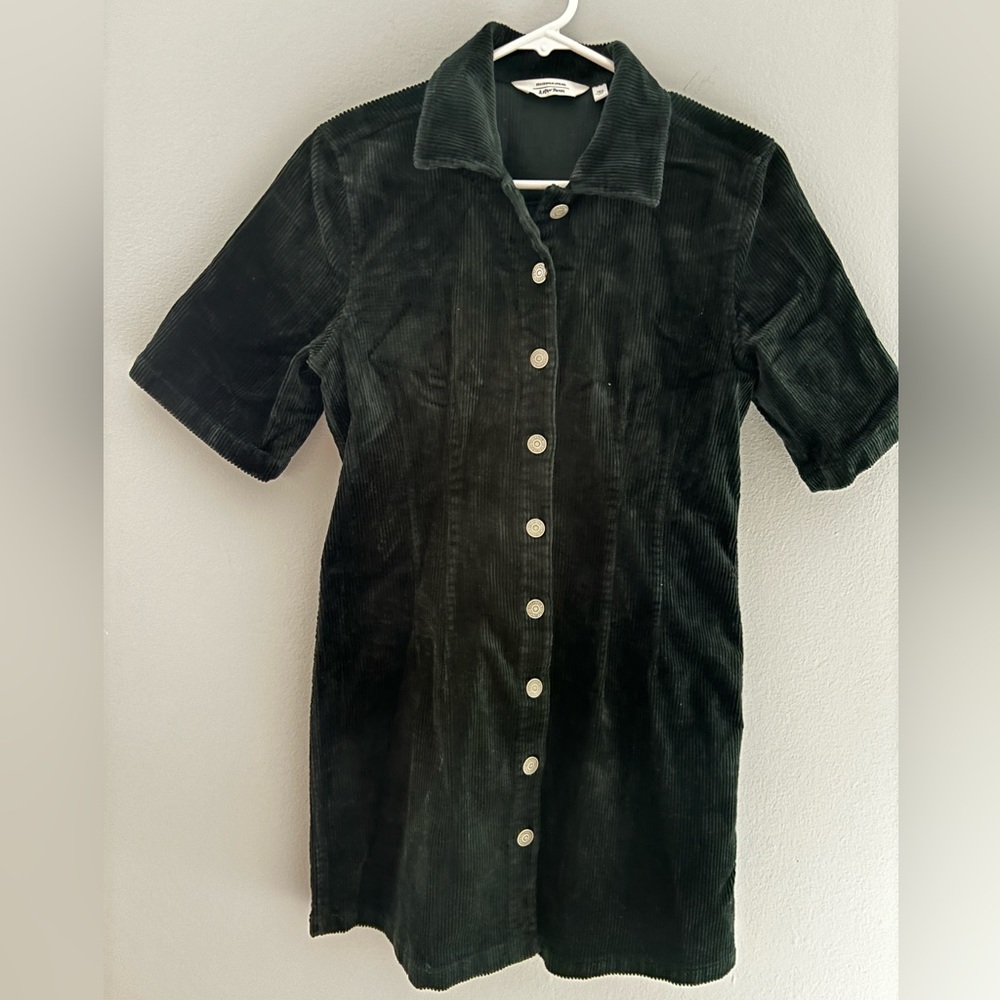 & Other Stories Corduroy Button Up Mini Dress